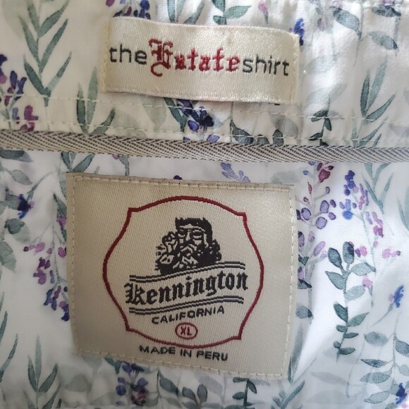 Kennington California Short Sleeve Button Up Shirt White Summer Men's Size XL - Picture 13 of 16